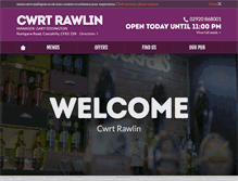 Tablet Screenshot of cwrtrawlinpub.co.uk